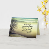 Sprichwörter 3:6 Er wird deinen Weg Bibelverse lei Karte (Gelbe Blume)