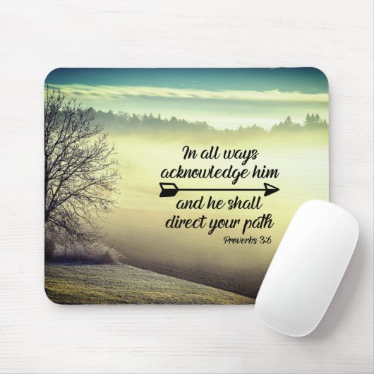 Sprichwörter 3:6 Er wird deinen Weg Bibelverse lei Mousepad (Mit Mouse)