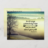 Sprichwörter 3:6 Er wird deinen Weg Bibelverse lei Postkarte (Vorne/Hinten)