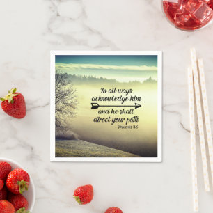 Sprichwörter 3:6 Er wird deinen Weg Bibelverse lei Serviette