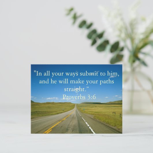 Sprichwörter 3:6 postkarte (Stehend Vorderseite)