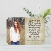 Sprichwörter 3 Christlich Bible Verse Foto Abschlu Einladung (Stehend Vorderseite)