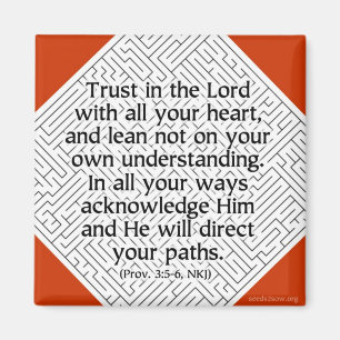 Sprichwörter 3v5-6 - Vertrauen im Lord Magnet