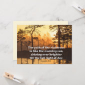 Sprichwörter 4:18 Pfad des rechten Flügels Karte (Vorderseite/Rückseite Beispiel)