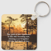 Sprichwörter 4:18 Pfad des rechten Verses Schlüsselanhänger (Rückseite)