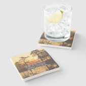 Sprichwörter 4:18 Pfad des rechten Verses Steinuntersetzer (Seitenansicht)