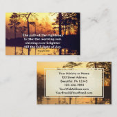 Sprichwörter 4:18 Pfad des rechten Verses Visitenkarte (Vorne/Hinten)