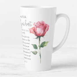 Sprichwörter 4:23-27 Wähle deine Herz-Schrift-Blum Milchtasse