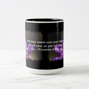 Sprichwörter 4:23 zweifarbige tasse