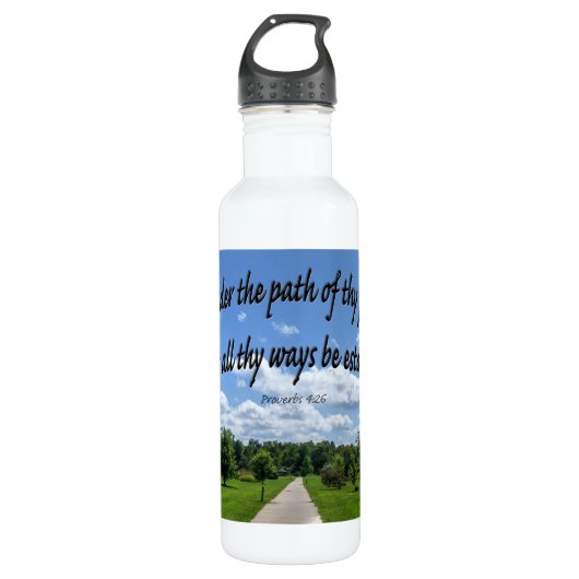 Sprichwörter 4:26 edelstahlflasche (Vorderseite)