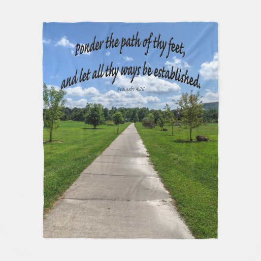 Sprichwörter 4:26 fleecedecke (Vorderseite)