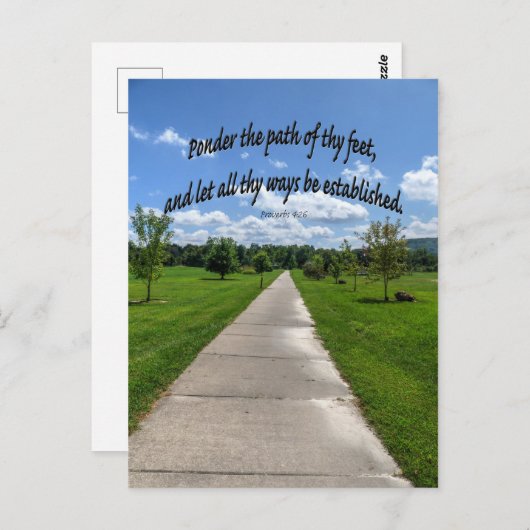 Sprichwörter 4:26 postkarte (Vorne/Hinten)