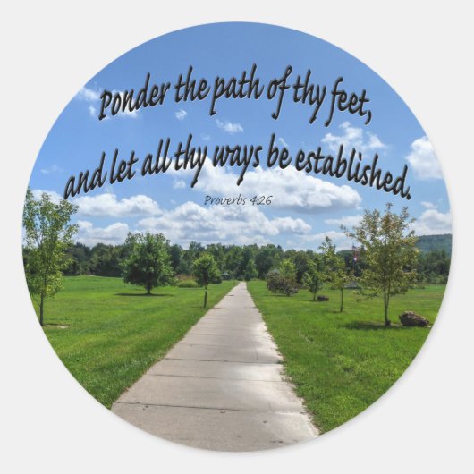 Sprichwörter 4:26 runder aufkleber (Vorderseite)