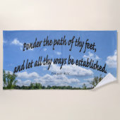 Sprichwörter 4:26 strandtuch (Vorderseite)