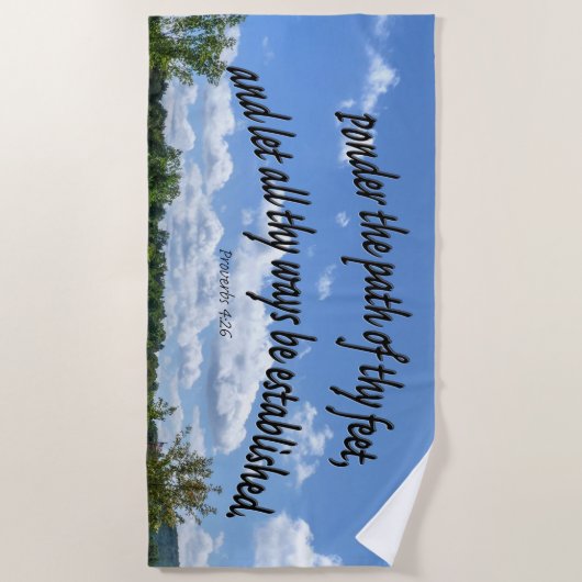 Sprichwörter 4:26 strandtuch (Vorderseite)