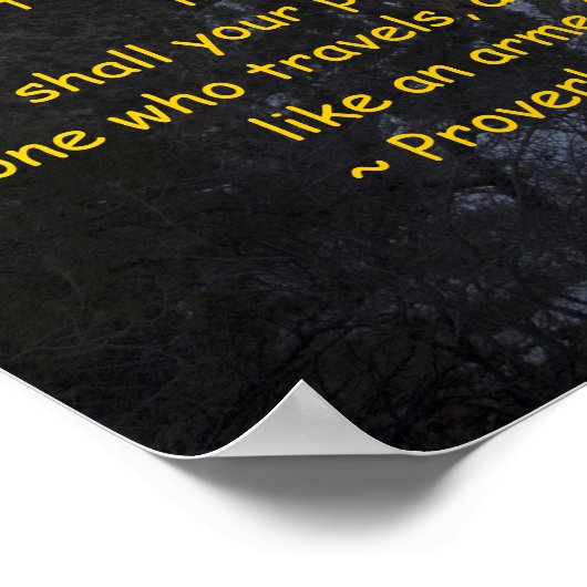 Sprichwörter 6:9-11 Poster (Ecke)