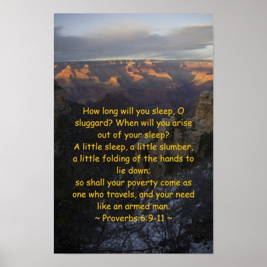 Sprichwörter 6:9-11 Poster (Vorne)