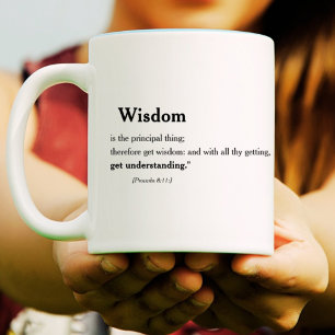 Sprichwörter 8:11   19:8 Christliche Bibelschrift Kaffeetasse