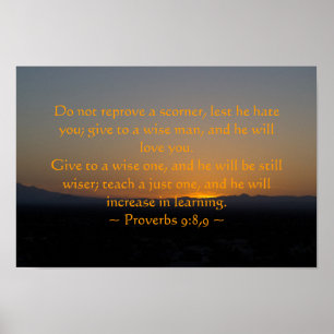 Sprichwörter 9:8, 9 Poster