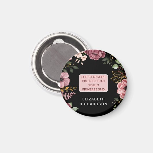 Sprichwörter der rosa und schwarzen Blume 31 Magnet (Vorderseite/Rückseite)