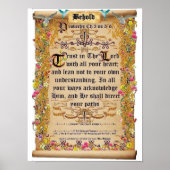 Sprichwörter Kapitel 3 Verse 5-6 Vertrauen in den  Poster (Vorne)