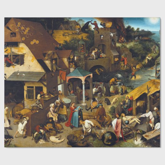 Sprichwörter Pieter Brueghel Netherlandish Geschenkpapier (Flach)