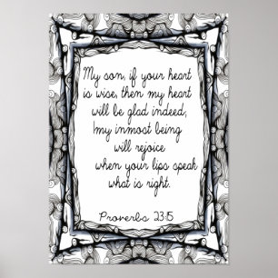 Sprichwörter zu meinem Sohn Poster