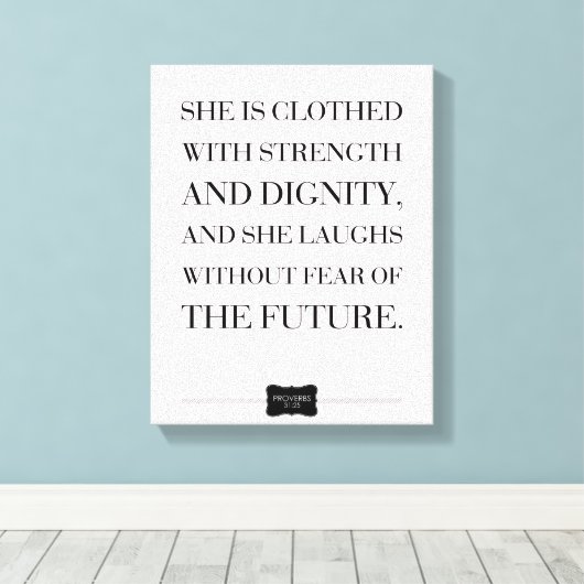 Sprichwörterbuch Individuelle Name Wrapped Canvas Leinwanddruck (Insitu (Holzboden))