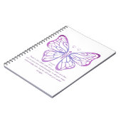 Sprichwörterbuch Inspiration Schmetterlingskunst Notizblock (Linke Seite)