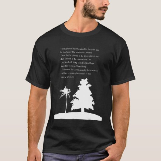 Sprichwörterbuch-Studie Psalm 92 12 15 T-Shirt (Vorderseite)