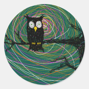 sprichwörtlich lila, skurrile Astralmagie Runder Aufkleber