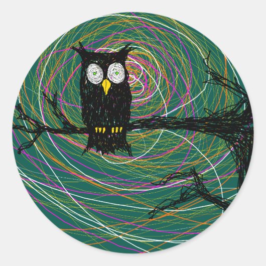 sprichwörtlich lila, skurrile Astralmagie Runder Aufkleber (Vorderseite)