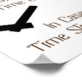 Sprichwörtliche Uhr braucht Zeit Poster (Ecke)