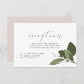 Spries-Empfang mit rosa Rücken erröten Begleitkarte (Vorne/Hinten)