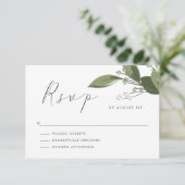 Spries-UAWG mit rosa Rücken erröten RSVP Karte (Stehend Vorderseite)