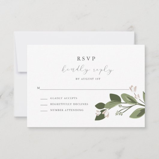 Spries-UAWG mit rosa Rücken erröten RSVP Karte (Vorderseite)