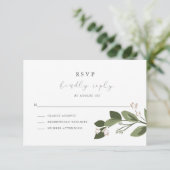 Spries-UAWG mit rosa Rücken erröten RSVP Karte (Stehend Vorderseite)