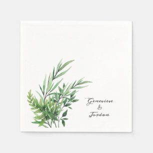 Sprig des grünen Brautparty Napkins Serviette
