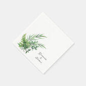 Sprig des grünen Brautparty Napkins Serviette (Ecke)