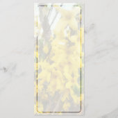 Sprig of Forsythia Wedding Menu Menükarte (Rückseite)