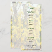 Sprig of Forsythia Wedding Menu Menükarte (Vorne/Hinten)