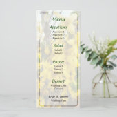 Sprig of Forsythia Wedding Menu Menükarte (Stehend Vorderseite)
