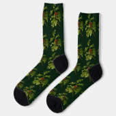 Sprig of Holly Christmas Red Berry Socken (Linkes Detail)