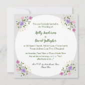 Sprigs von Blume Gerahmte Design Hochzeit Einladung (Rückseite)