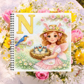 Spring Alphabet Letter N Notebook for Kids Notizblock