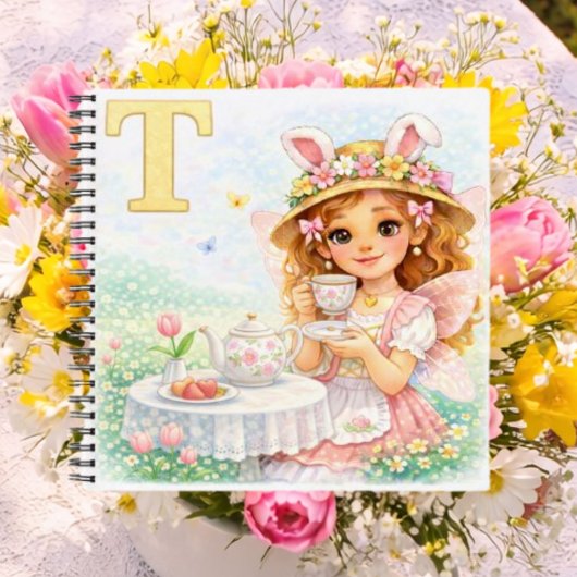 Spring Alphabet Letter T Notebook for Kids Notizblock