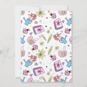 Spring and Books Birthday Party Einladung (Rückseite)