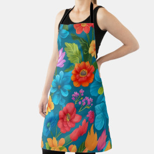 Spring and Summer Colorful Floral Pattern Schürze