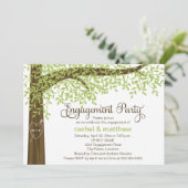 Spring and Summer Tree Engagement Party Einladung (Stehend Vorderseite)