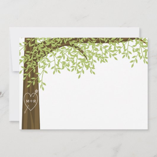 Spring and Summer Tree Engagement Party Einladung (Rückseite)